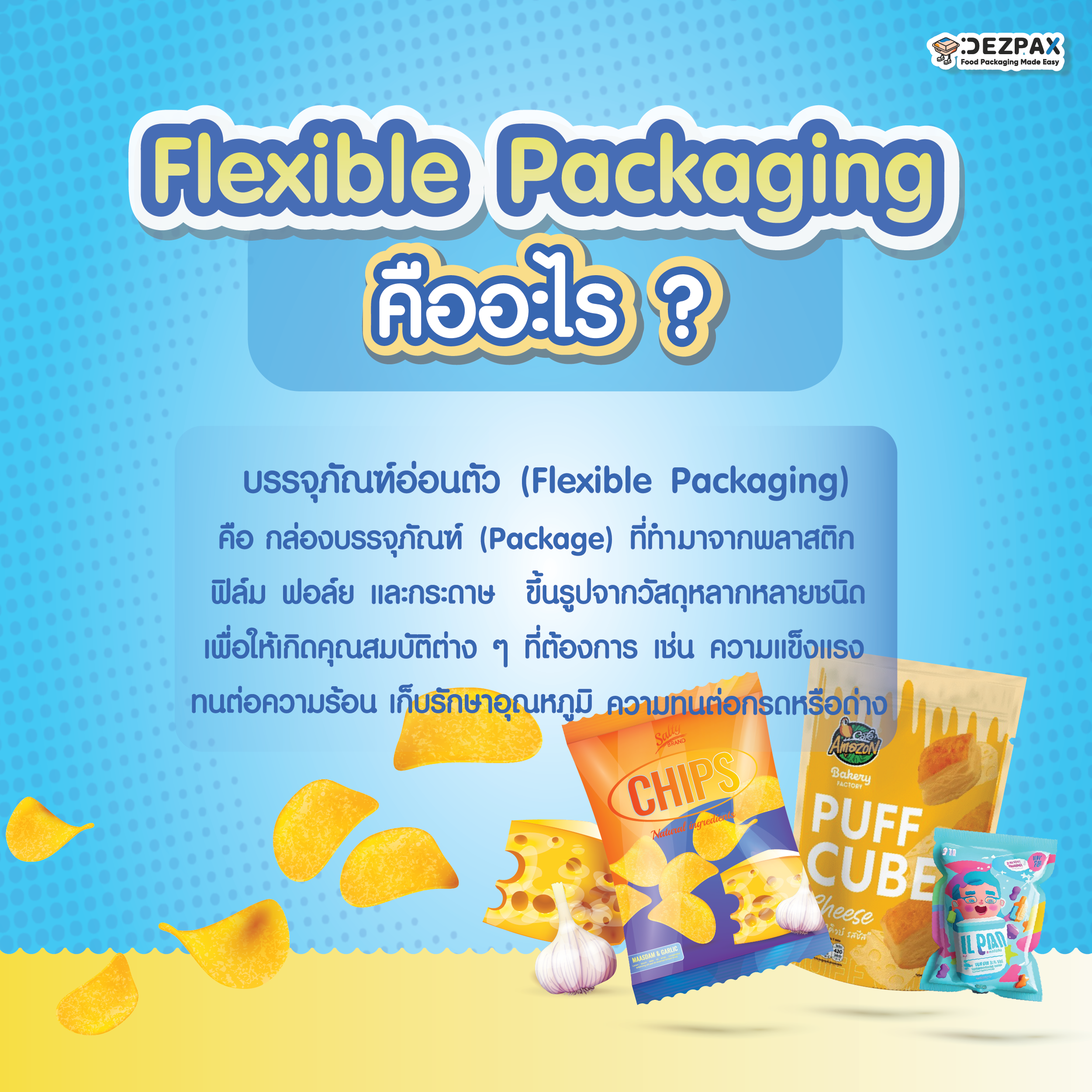 ทำความรู้จักกับ Flexible Packaging  นวัตกรรมบรรจุภัณฑ์แห่งอนาคต ✨🍫