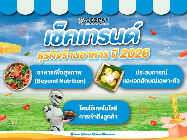 เช็คเทรนด์ ธุรกิจอาหารปี 2026